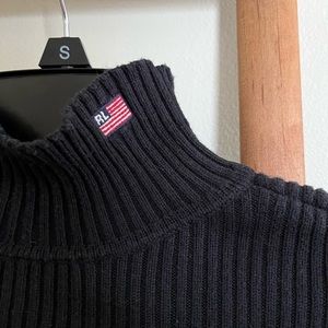 Ralph Lauren Black Mock Neck Sweater